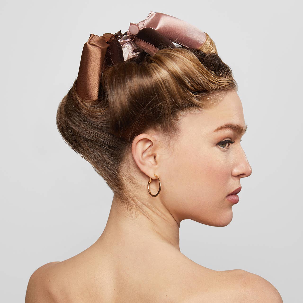 Satin Jumbo Flexi Rods 4pc Set- Rosewood